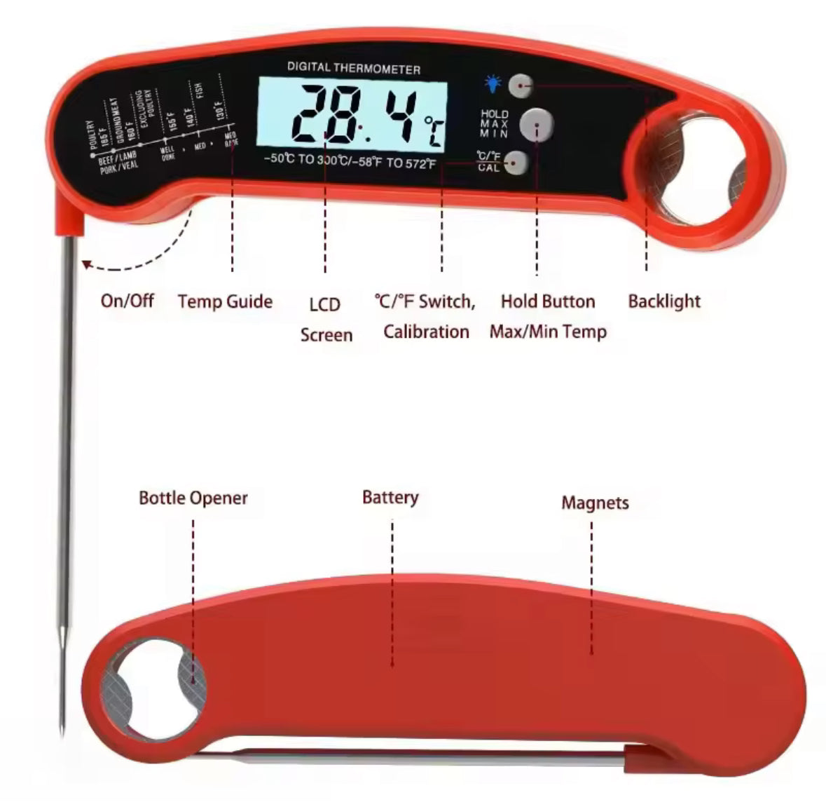 Instant-Read Food Thermometer