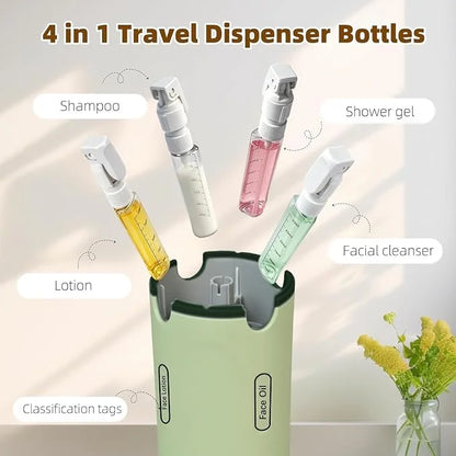 4-in-1 Travel Dispenser Bottle